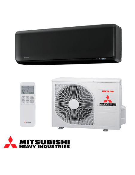 Инверторен климатик Mitsubishi Heavy Industries SRK 25 ZT-WFB + SRC 25 ZT-W - черен