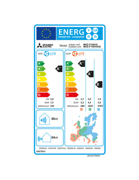 Инверторен климатик Mitsubishi Electric Ninja MSZ-FT50VGK + MUZ-FT50VGHZ